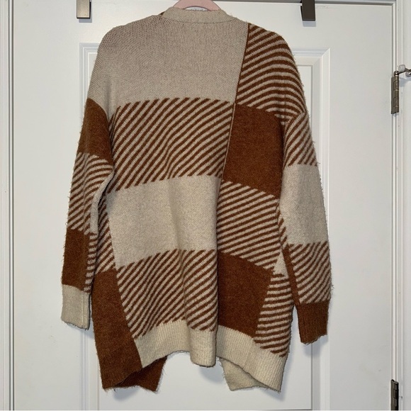 Entro burnt orange and cream striped cardigan - Picture 2 of 4